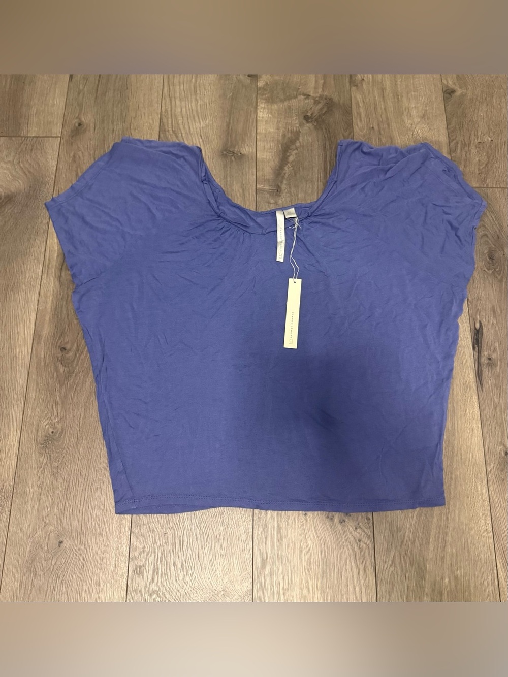 LC Lauren Conrad Periwinkle Scoop Neck Crop Top